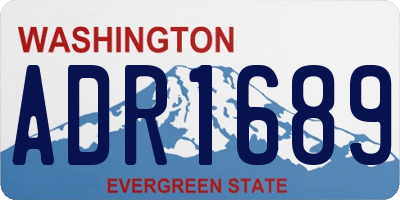 WA license plate ADR1689