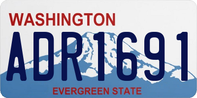 WA license plate ADR1691