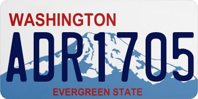 WA license plate ADR1705