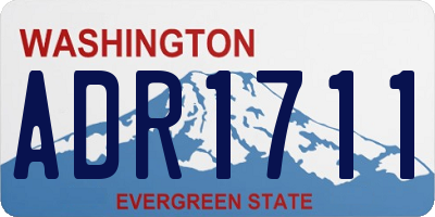 WA license plate ADR1711