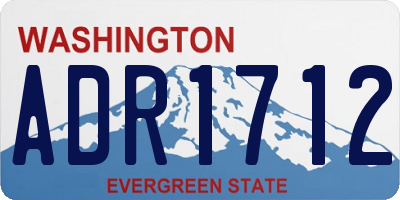 WA license plate ADR1712