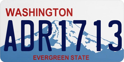 WA license plate ADR1713
