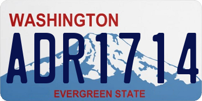 WA license plate ADR1714