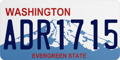 WA license plate ADR1715