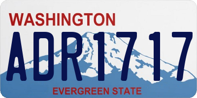 WA license plate ADR1717