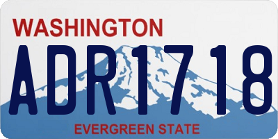 WA license plate ADR1718