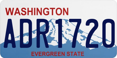 WA license plate ADR1720