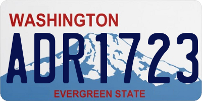 WA license plate ADR1723