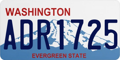 WA license plate ADR1725