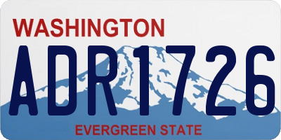WA license plate ADR1726