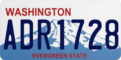 WA license plate ADR1728
