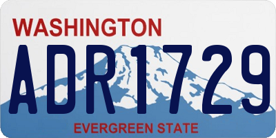 WA license plate ADR1729