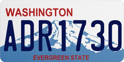 WA license plate ADR1730