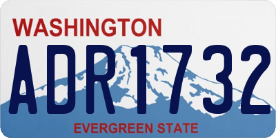 WA license plate ADR1732