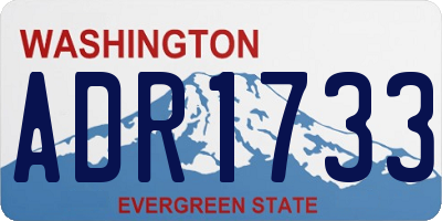 WA license plate ADR1733