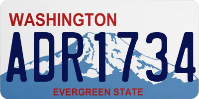 WA license plate ADR1734