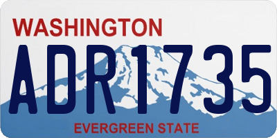 WA license plate ADR1735