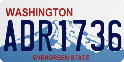 WA license plate ADR1736