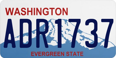 WA license plate ADR1737