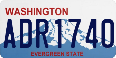 WA license plate ADR1740