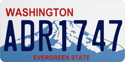 WA license plate ADR1747