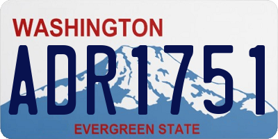WA license plate ADR1751