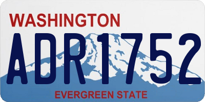 WA license plate ADR1752