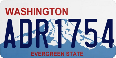 WA license plate ADR1754