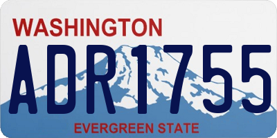 WA license plate ADR1755