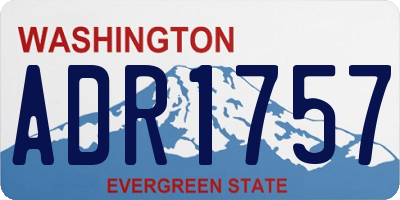 WA license plate ADR1757