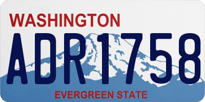 WA license plate ADR1758
