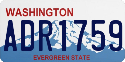 WA license plate ADR1759
