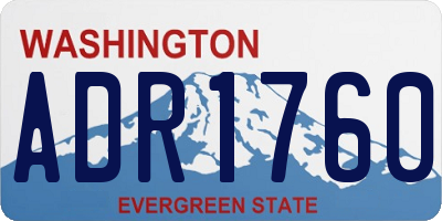 WA license plate ADR1760