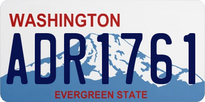 WA license plate ADR1761