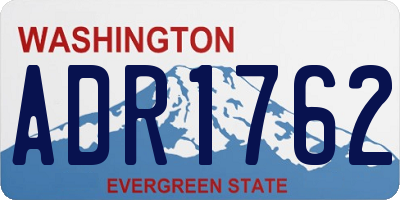 WA license plate ADR1762
