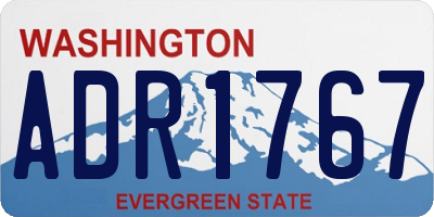 WA license plate ADR1767