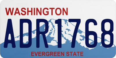 WA license plate ADR1768