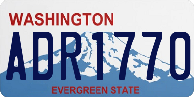 WA license plate ADR1770