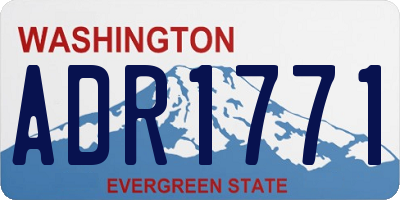 WA license plate ADR1771