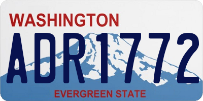 WA license plate ADR1772