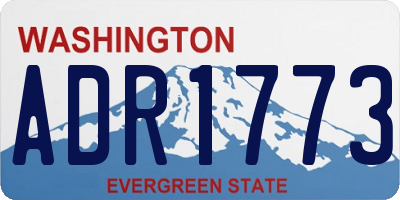 WA license plate ADR1773