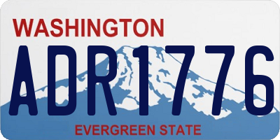 WA license plate ADR1776
