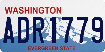 WA license plate ADR1779