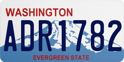 WA license plate ADR1782