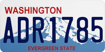 WA license plate ADR1785