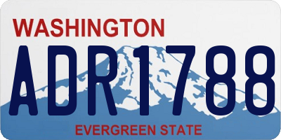WA license plate ADR1788
