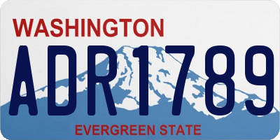 WA license plate ADR1789