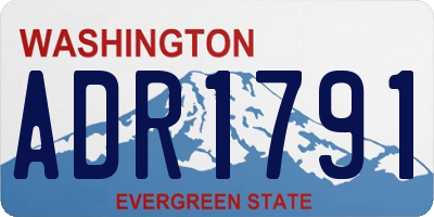 WA license plate ADR1791