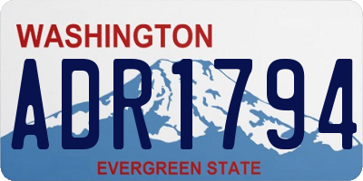 WA license plate ADR1794