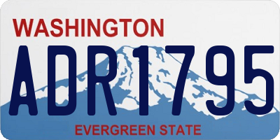 WA license plate ADR1795